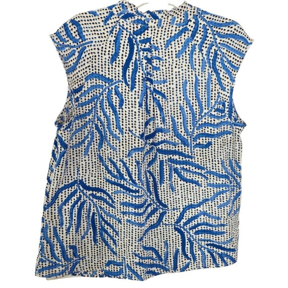 Nic + Zoe Womens Size XL Palms Dots Abstract Print Cap SleeveTop Blouse - Picture 4 of 4